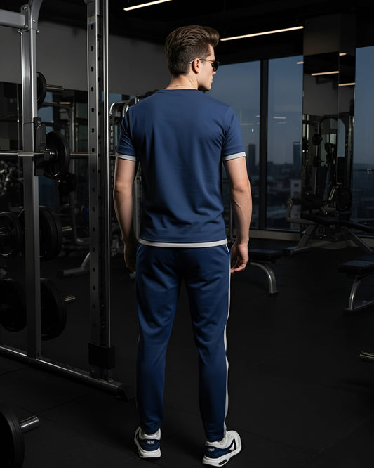 Signature Men’s COTTON GERSEY Gym Set – Navy